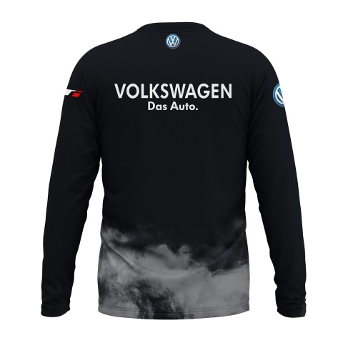 VW Golf GTI Long T-Shirt Black Red Tuning Collage Design