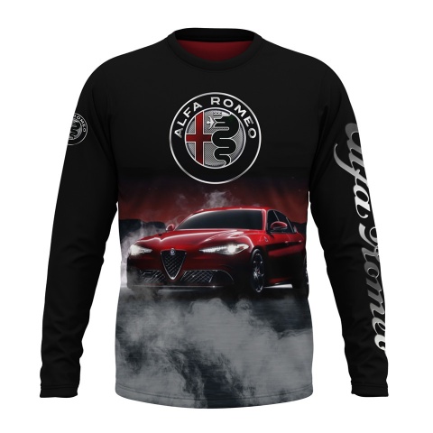 Alfa Romeo Long T-Shirt Full Color Grey Smoke Edition