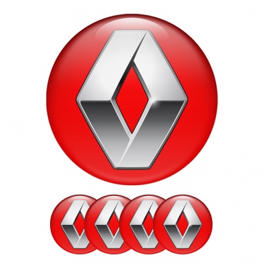Renault Silicone Stickers Center Hub 3d Logo Red