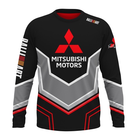 Mitsubishi T-shirt Long Sleeve Sport Mind Black Grey White Sport Edition