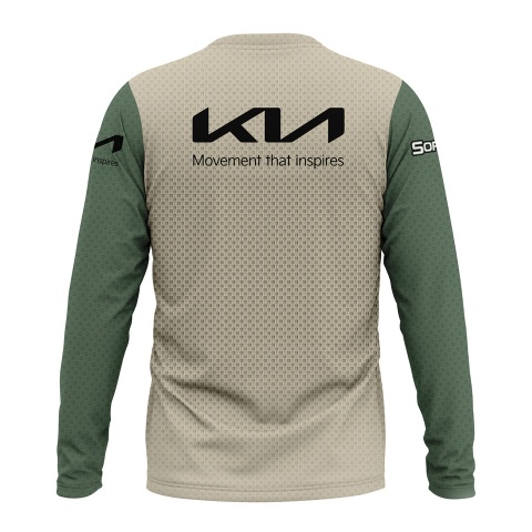 Kia Sorento Long Sleeve Tshirt Beige Olive Green Car Collage