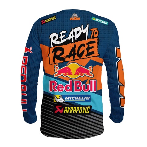 KTM Long T-Shirt Blue Orange Sky Color Design