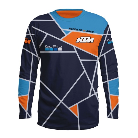 KTM Long T-Shirt Blue Orange Ready To Race Edition