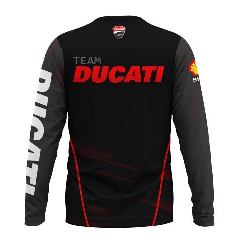 Ducati Long Sleeve T-Shirt Black Grey Red Collage
