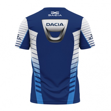 Dacia Short Sleeve T-Shirt Blue White Stripes Edition