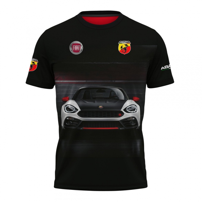 Fiat Abarth Short Sleeve T-Shirt 124 Spider Dark Collage