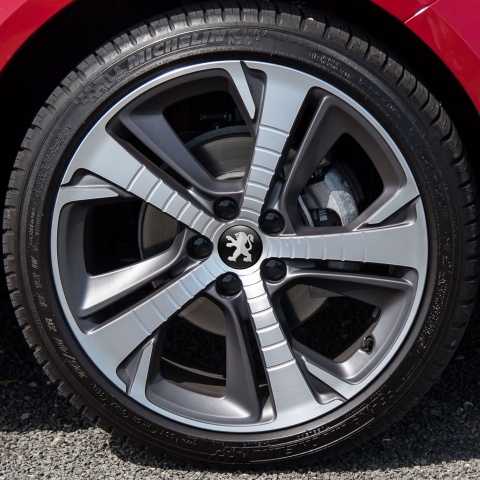 Peugeot Wheel Center Cap Domed Stickers 3d Stylish Black