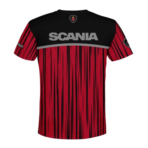 Scania Short Sleeve T-Shirt Red Stripes Edition