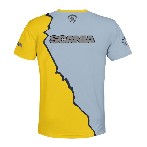 Scania T-Shirt Short Sleeve Yellow Grey Truck Collage