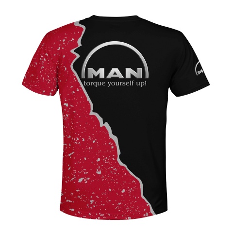 MAN T-Shirt Half Black Half Red Color Edition