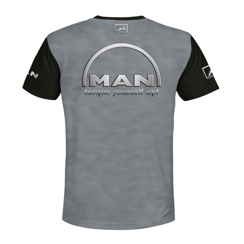 MAN T-Shirt Short Sleeve Multicolor Truck Print