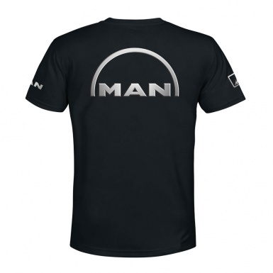 MAN T-Shirt Graphite Blue Multicolor Truck Print