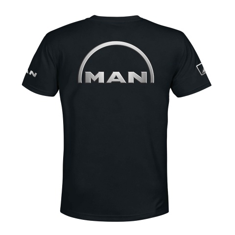 MAN T-Shirt Graphite Blue Multicolor Truck Print