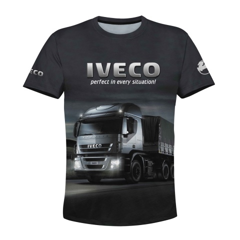 Iveco Short Sleeve T-Shirt Graphite Multicolor Truck Edition