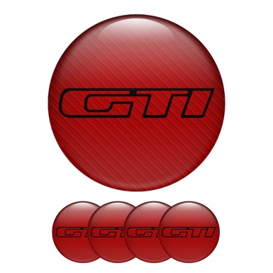 Peugeot Gti Sticker Wheel Center Hub Cap Red Carbon