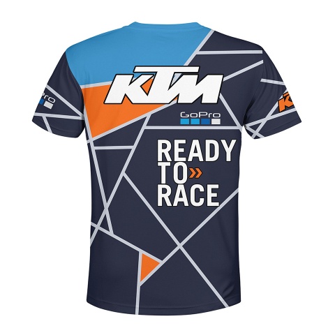 KTM T-Shirt Short Sleeve Blue Orange Ready To Race Edition