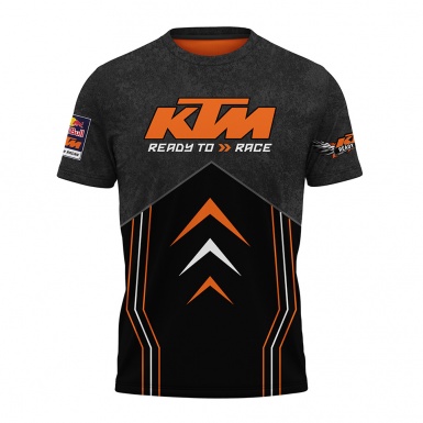 KTM T-Shirt Short Sleeve Black Graphite Orange Logo Edition 