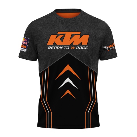 KTM T-Shirt Short Sleeve Black Graphite Orange Logo Edition 