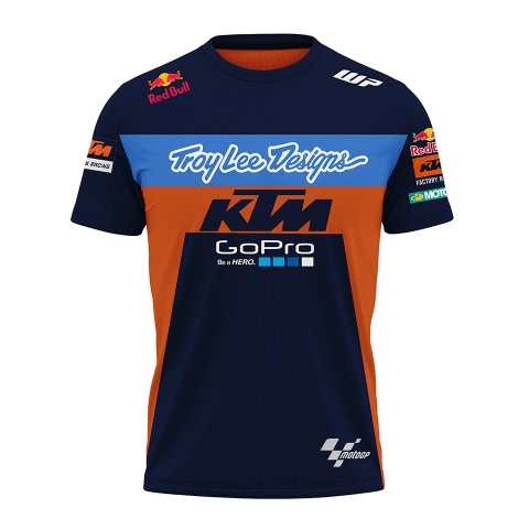 KTM Short Sleeve T Shirt Blue Moto GP Troy Lee Design Edition T shirts Clothes X Sticker