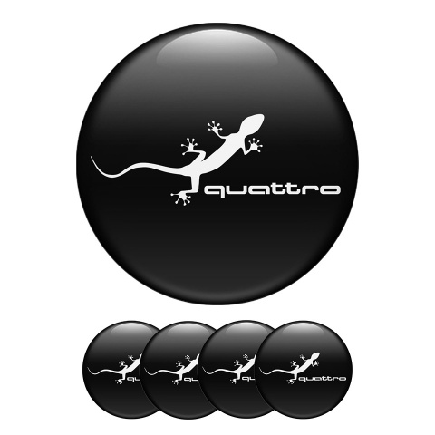 Audi Silicone Stickers Center Hub Quattro 4x4