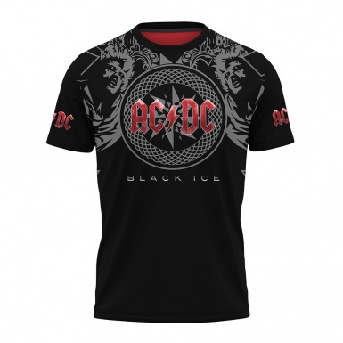 Music Short Sleeve T-Shirt AC-DC Black Ice Edition