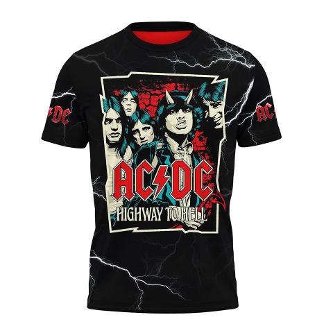 Music T-Shirt AC-DC Highway To Hell Color Print