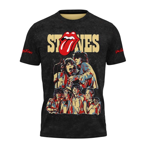 Music T-Shirt The Rolling Stones Collage Black Edition