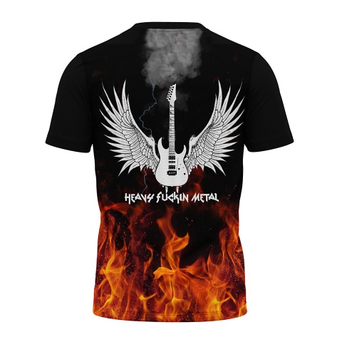 Music T-Shirt Short Sleeve Heavy Effing Metal Print