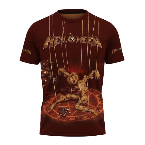 Music Short Sleeve T-Shirt Helloween Hellbook Doll Full Print