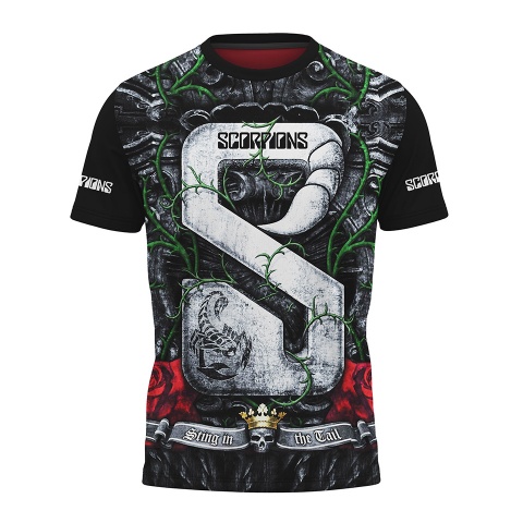 Music T-Shirt Scorpions Short Sleeve Sting In The Tail Album Print