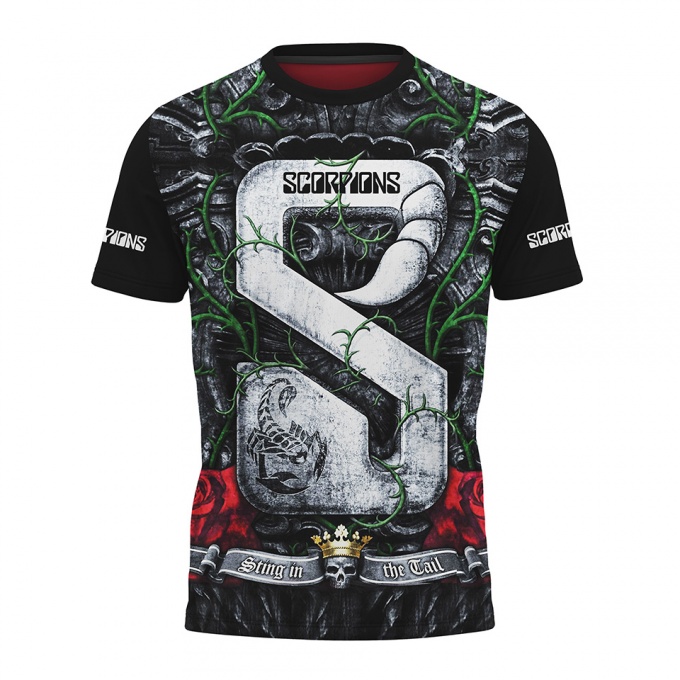 Music T-Shirt Scorpions Short Sleeve Sting In The Tail Album Print