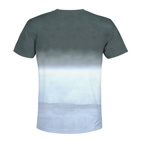 Hunting T-Shirt Wild Brown Boarlet  Snowy Field Multicolor Print