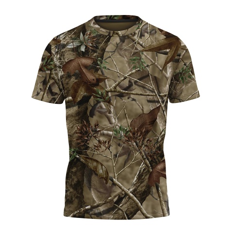 Hunting T-Shirt Short Sleeve Forest Trees Full Color Print