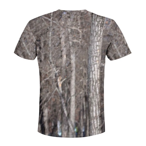 Hunting T-Shirt Short Sleeve Duck Season Forest Camo Print