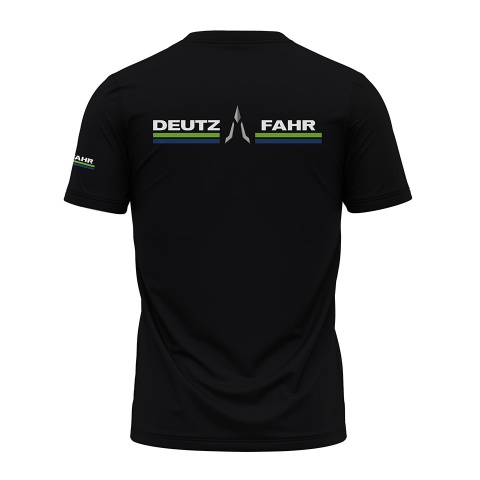 Deutz Fahr T-Shirt Black Green Tractor Night Collage Design