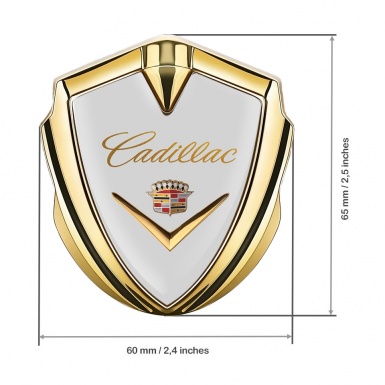 Cadillac Cadillac Bodyside Badge Self Adhesive Gold Grey Edition