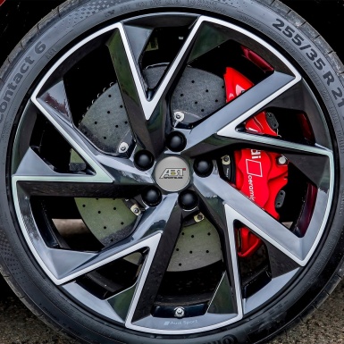 ABT Sportsline Wheel Center Cap Domed Stickers Light Gray Stylish