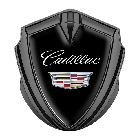 Cadillac Trunk Emblem Badge Graphite Black Edition