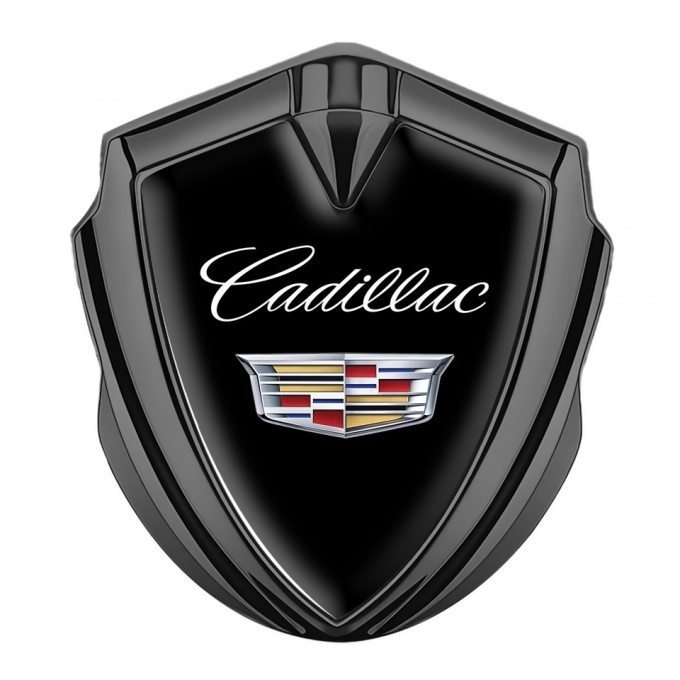 Cadillac Trunk Emblem Badge Graphite Black Edition