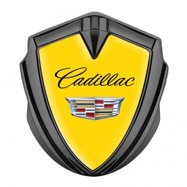 Cadillac Bodyside Emblem Graphite Yellow Design