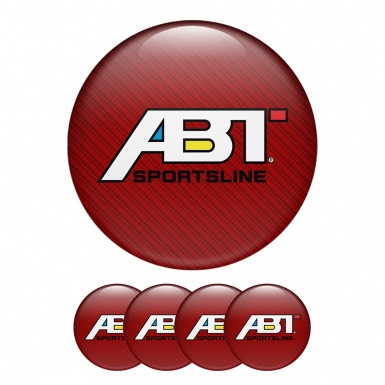 ABT Sportsline Center Hub Dome Stickers Burgundy
