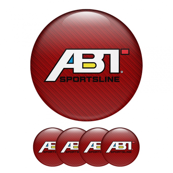 ABT Sportsline Center Hub Dome Stickers Burgundy