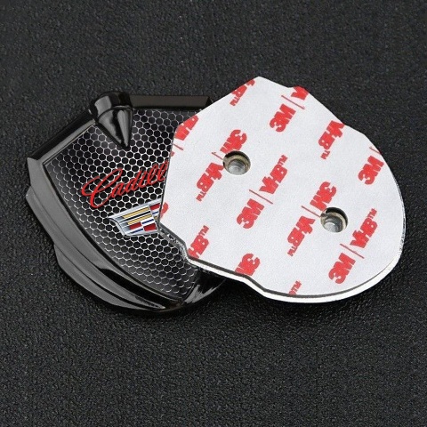 Cadillac Fender Emblem Badge Graphite Dark Cells Design