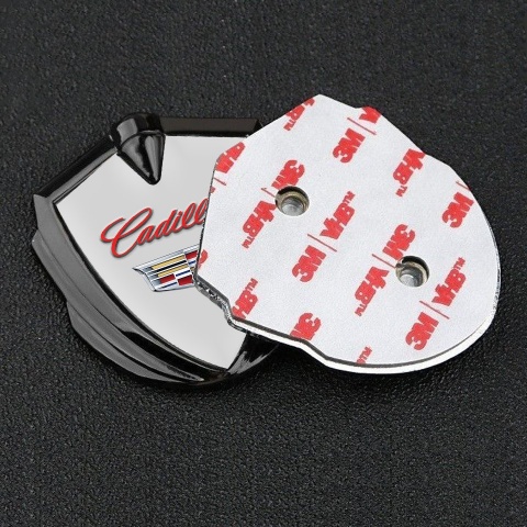 Cadillac Trunk Emblem Badge Graphite Light Grey Edition