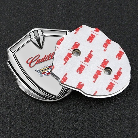 Cadillac Trunk Emblem Badge Silver Light Grey Edition