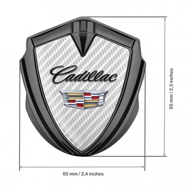 Cadillac Metal Badge Self Adhesive Graphite Light Carbon