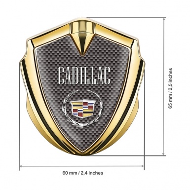 Cadillac Self Adhesive Bodyside Emblem Gold Carbon Template