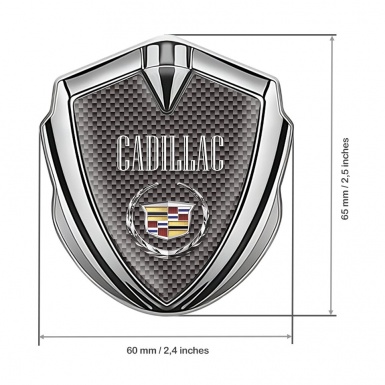 Cadillac Self Adhesive Bodyside Emblem Silver Carbon Template