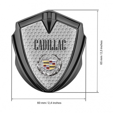 Cadillac Car Bodyside Emblem Graphite Grey Hexagon Template