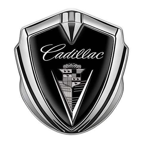 Cadillac Tuning Emblem Self Adhesive Silver Black White Design